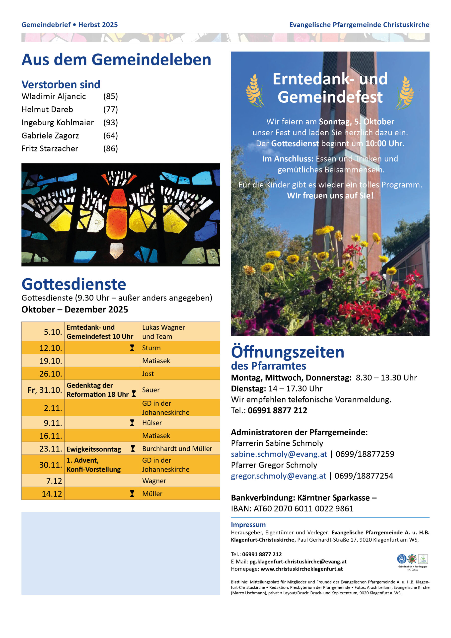 Gemeindebrief Christuskirche - Herbst-20254